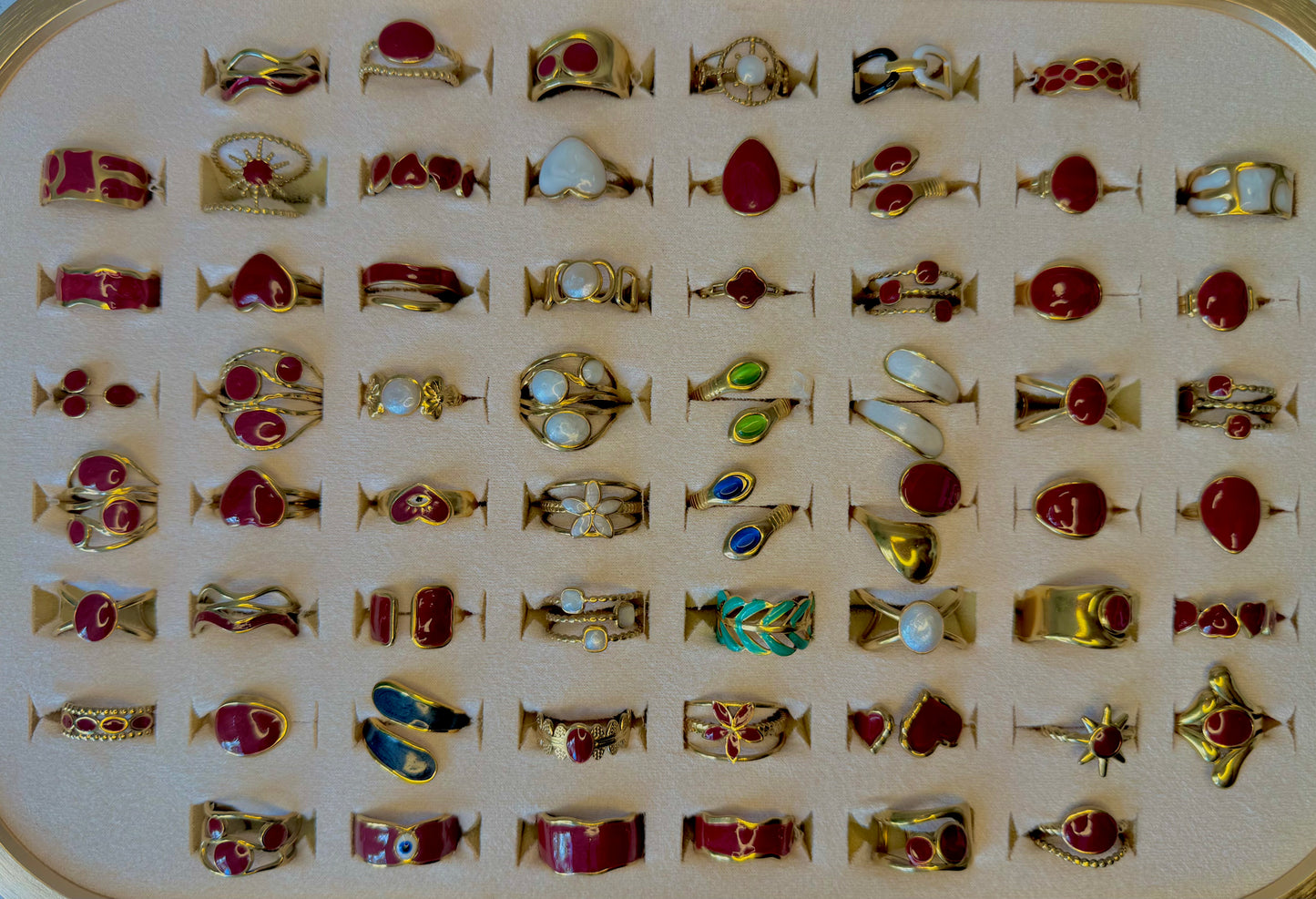 ANILLO ROJO CON DORADO
