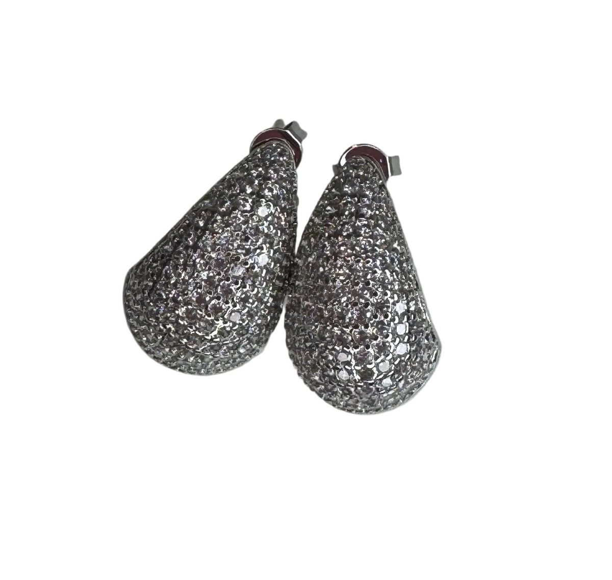 Pendiente de gota con brillos