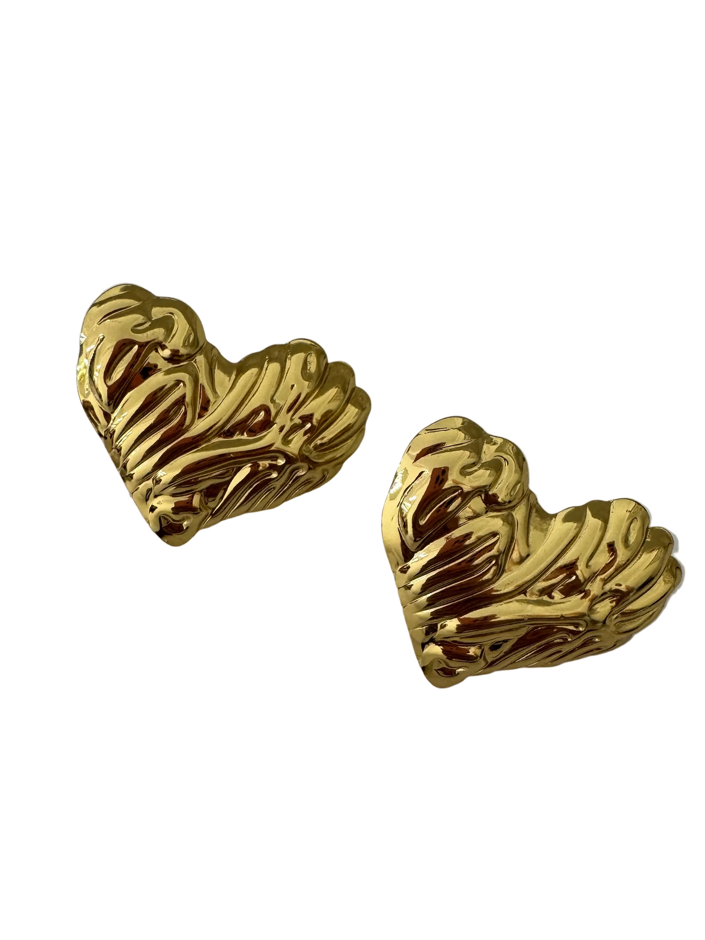 Pendiente corazón chunky