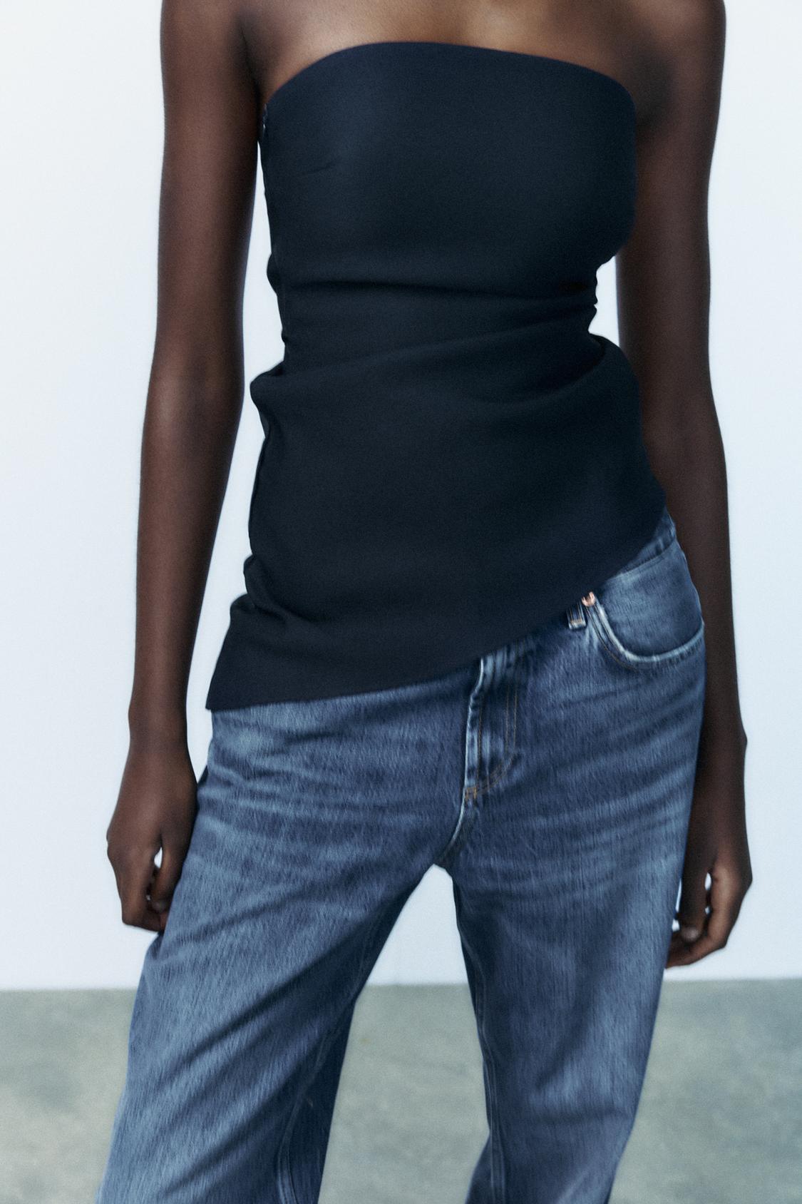 TOP PLIEGUES ASIMÉTRICO ZARA