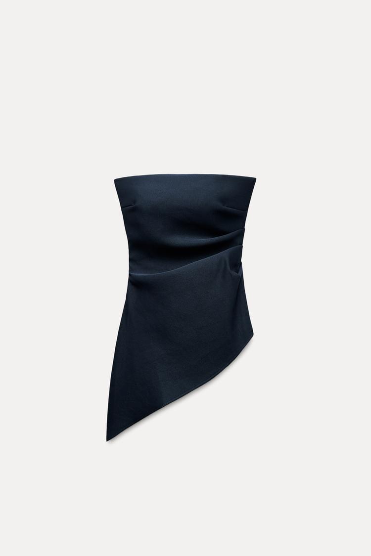 TOP PLIEGUES ASIMÉTRICO ZARA