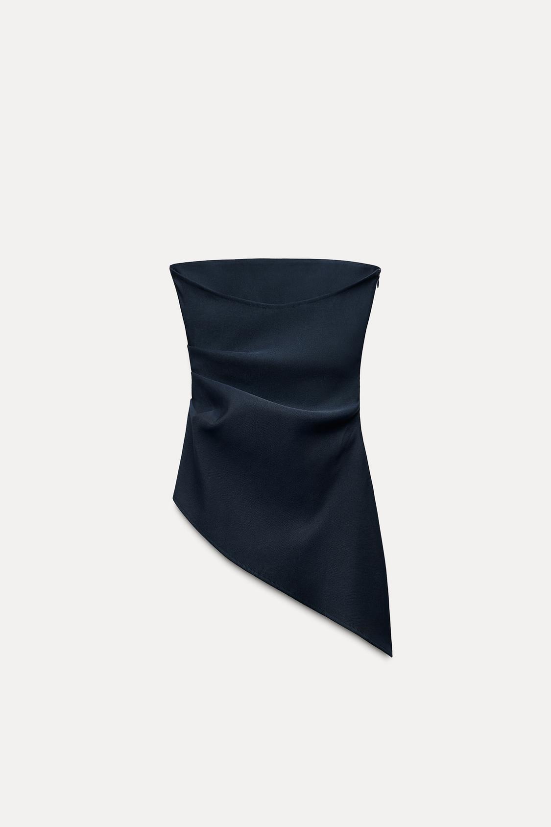 TOP PLIEGUES ASIMÉTRICO ZARA