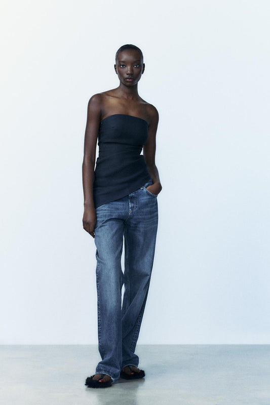 TOP PLIEGUES ASIMÉTRICO ZARA
