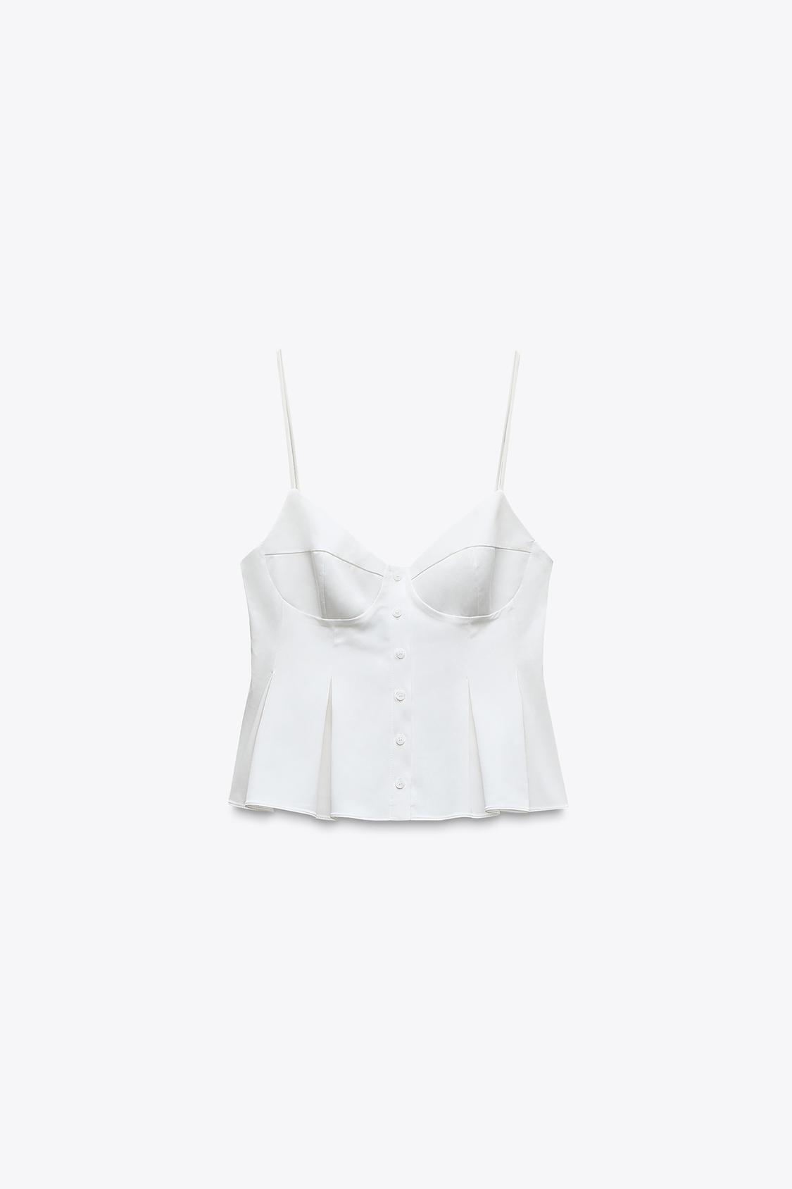 TOP POPELIN PLIEGUES ZARA