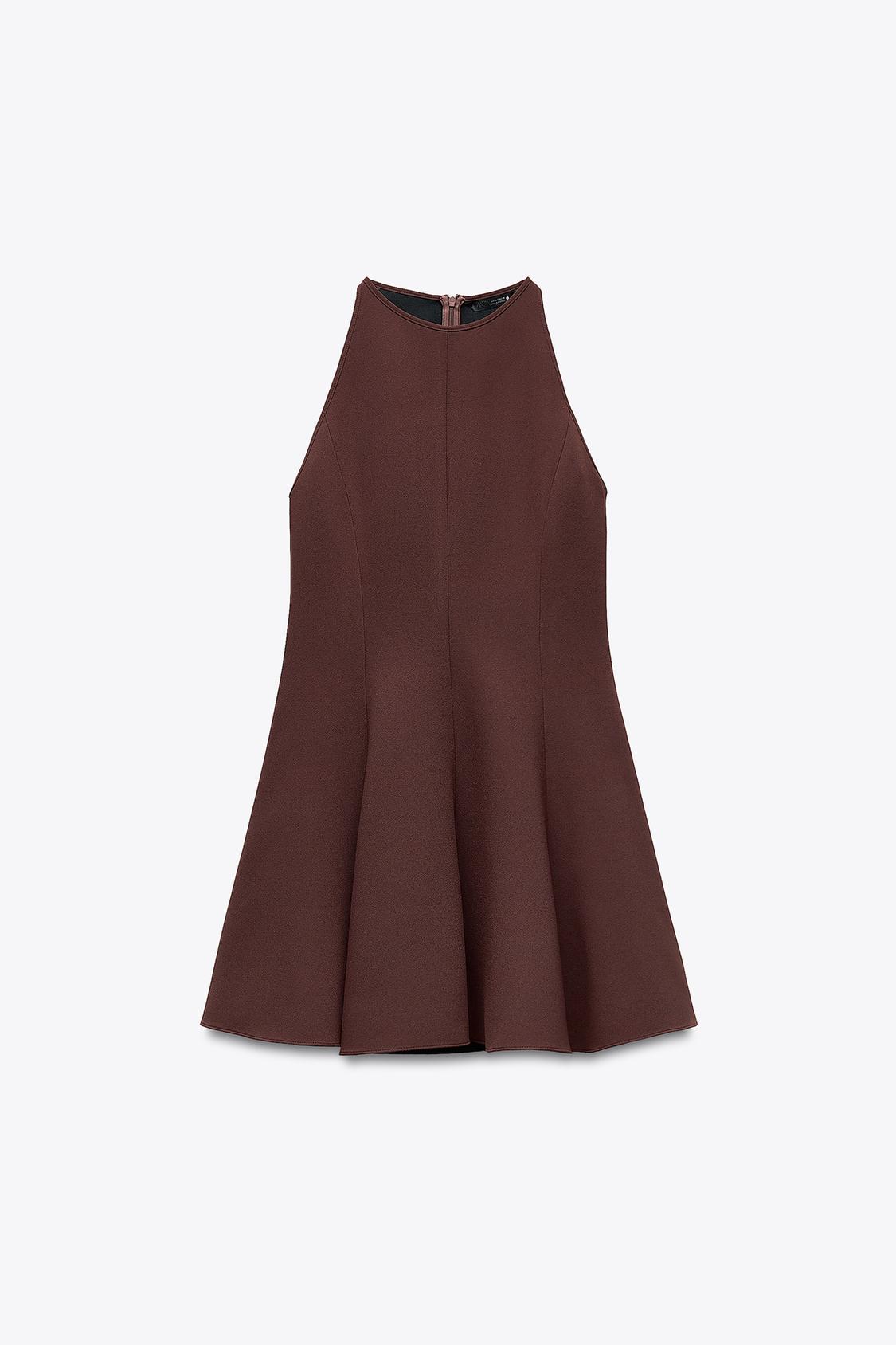 VESTIDO HALTER GODET ZARA