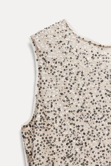 VESTIDO MIDI LENTEJUELAS ZARA
