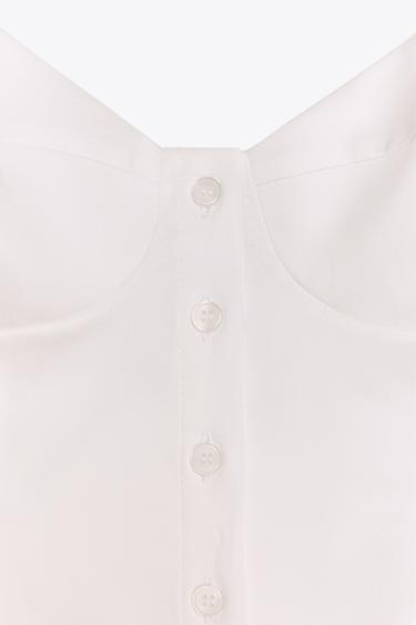 TOP POPELIN PLIEGUES ZARA