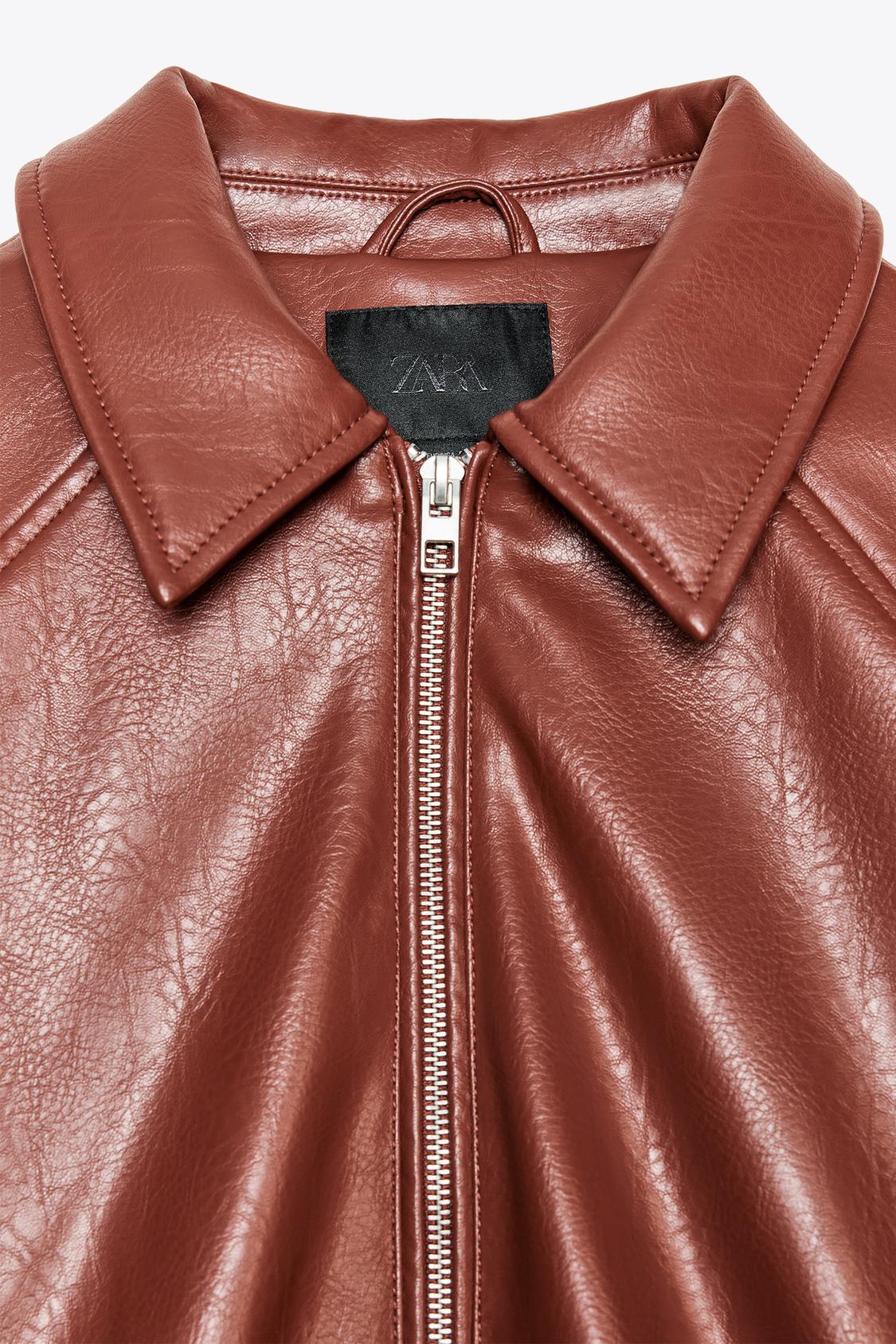 CHAQUETA BOMBER EFECTO PIEL