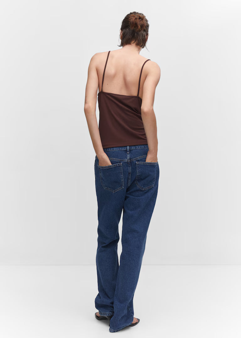 TOP LENCERO DRAPEADO MANGO