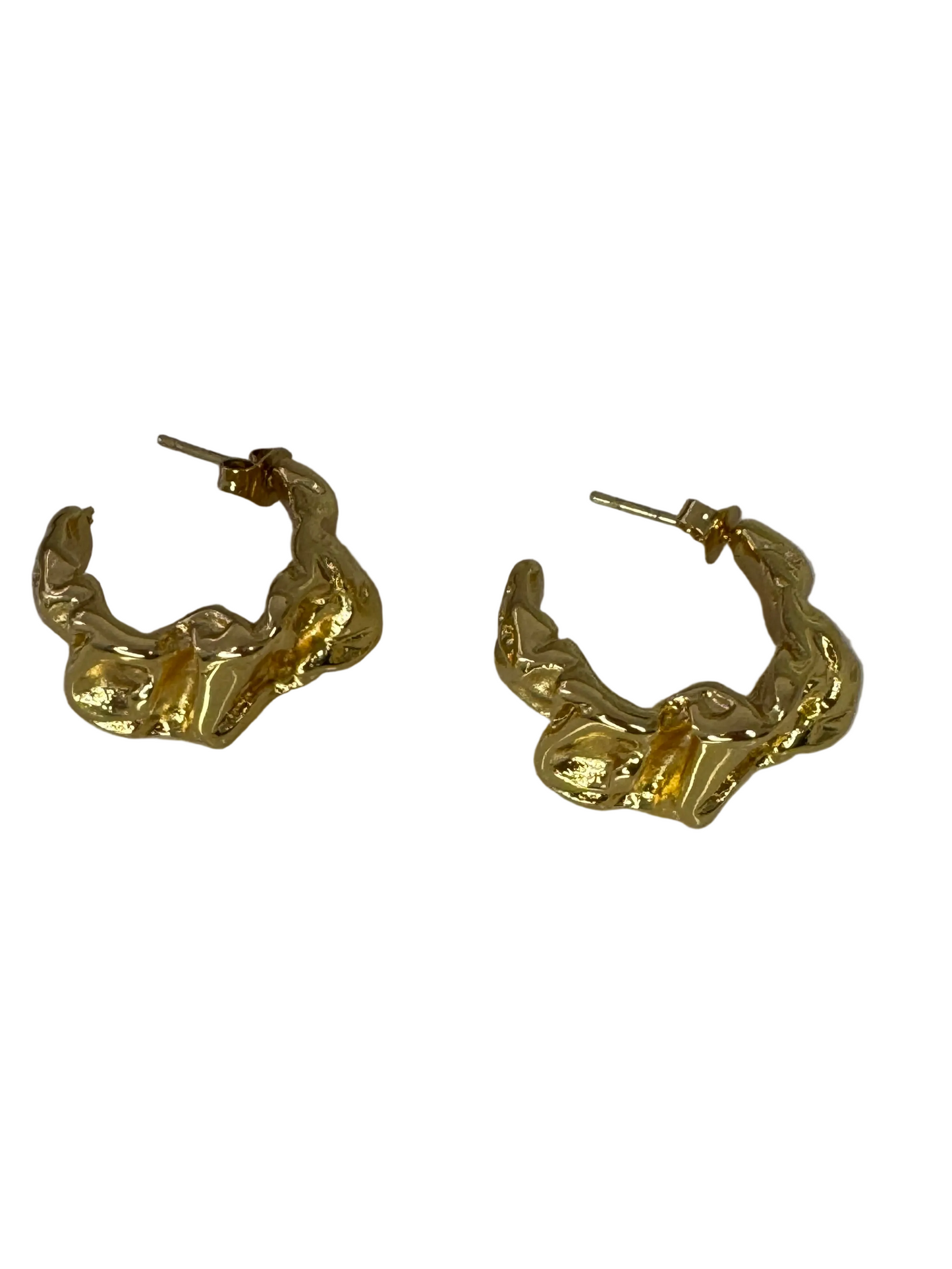 Aros dorado arrugado