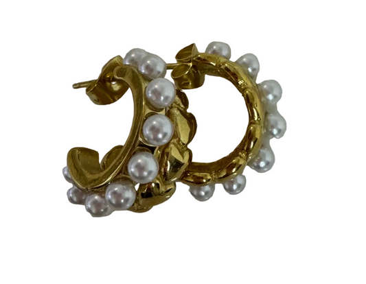 Argolla con perlas