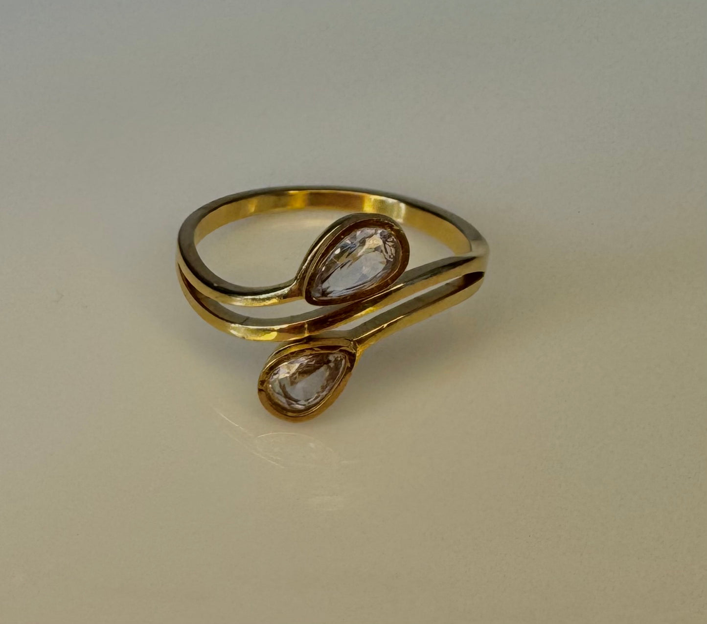 ANILLO DOS GOTITAS EN CHISPA