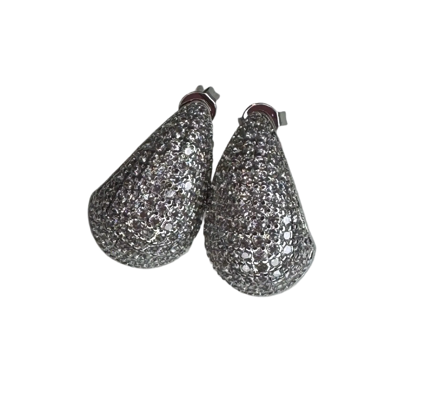 Pendiente de gota con brillos