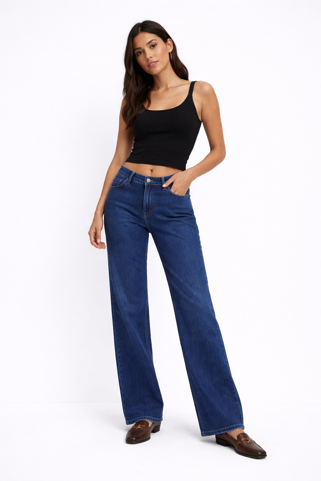 STRAIGHT LOW RISE JEANS