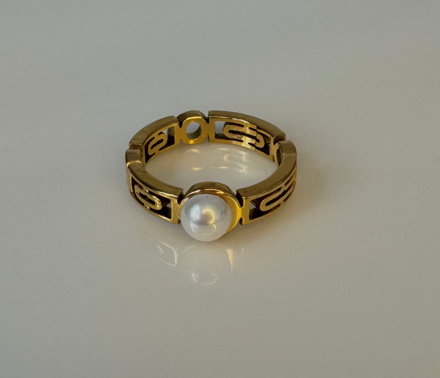 ANILLO PERLA DORADO