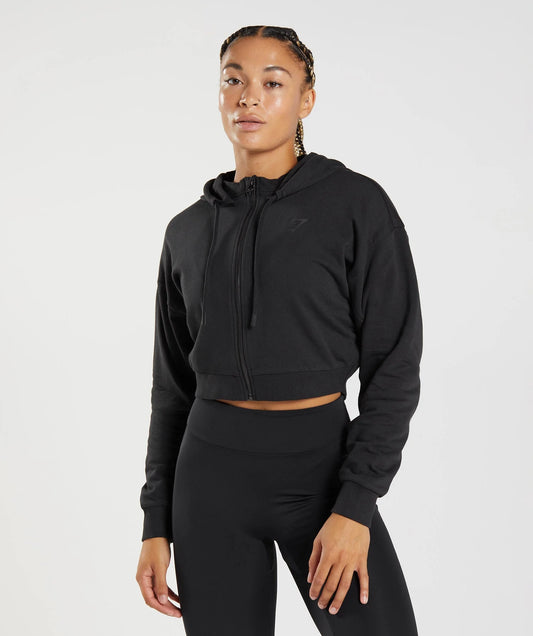 SUDADERA CON CAPUCHA CON CREMALLERA CORTA GS POWER