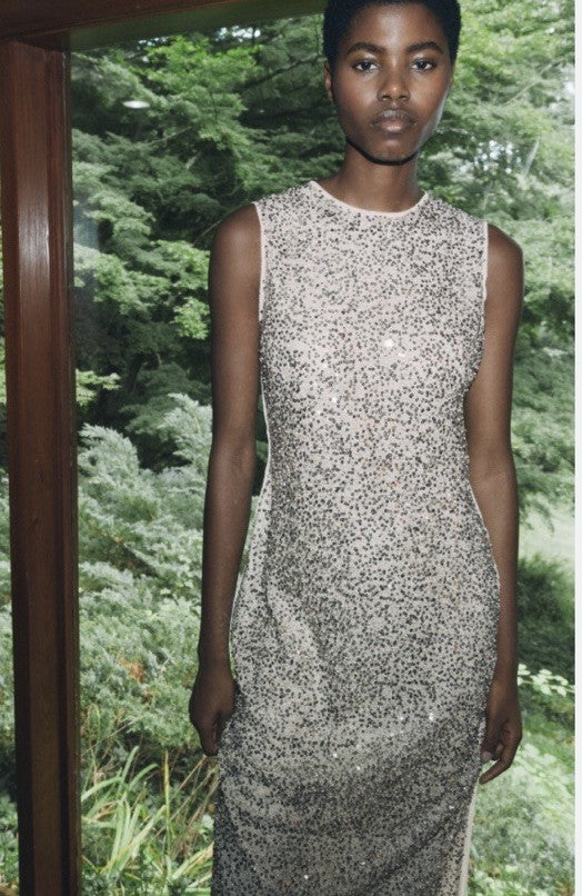 VESTIDO MIDI LENTEJUELAS ZARA